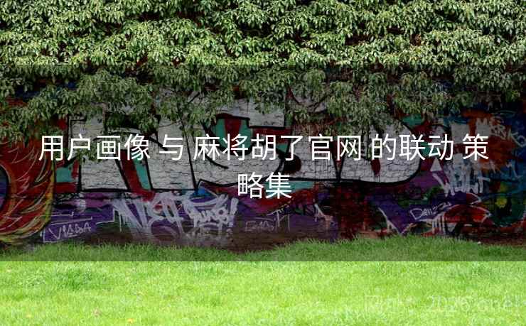 用户画像 与 麻将胡了官网 的联动 策略集