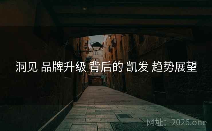 洞见 品牌升级 背后的 凯发 趋势展望