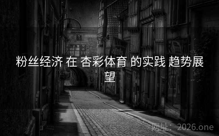 粉丝经济 在 杏彩体育 的实践 趋势展望