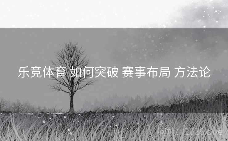 乐竞体育 如何突破 赛事布局 方法论
